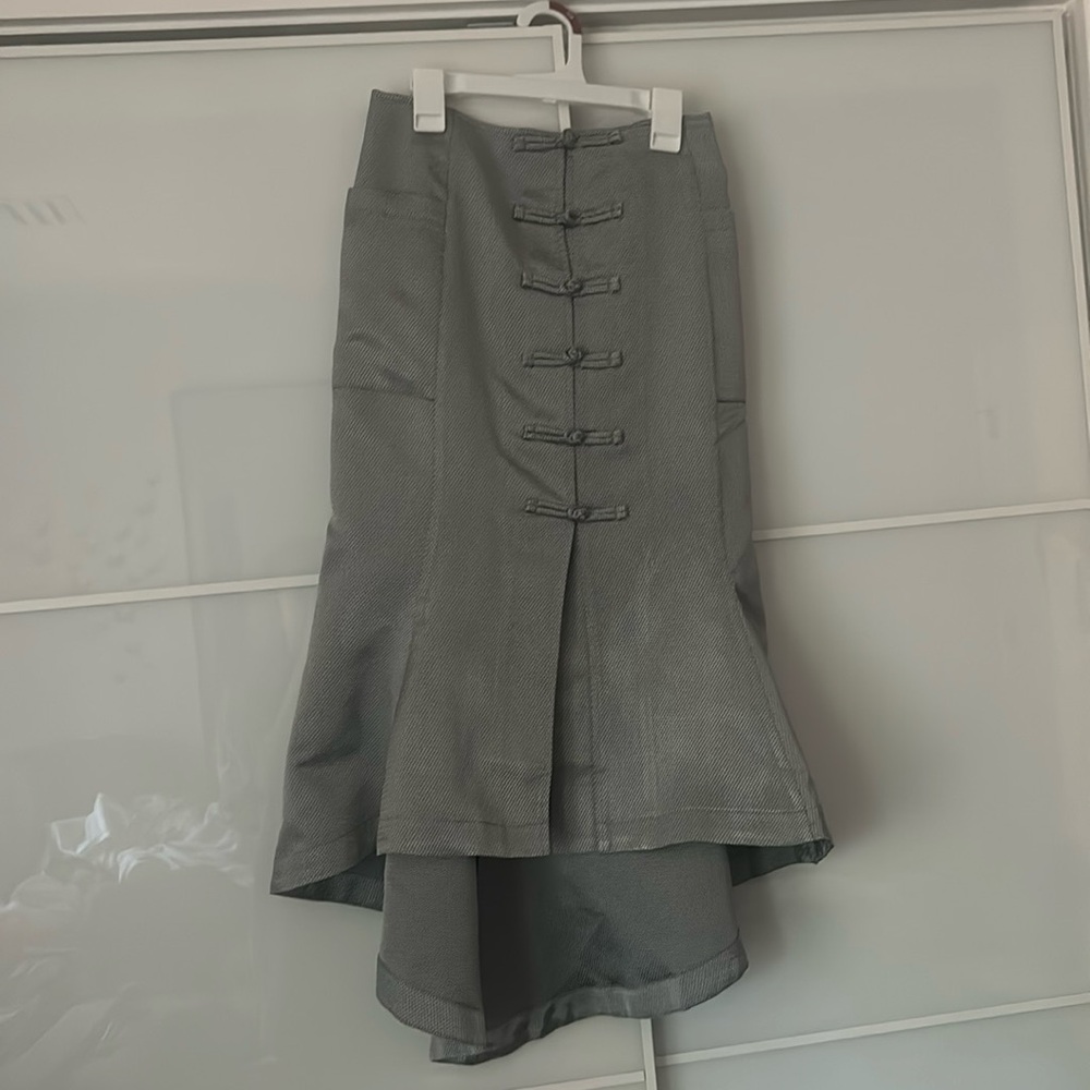 Vintage Gray/Silver High-Low Skirt